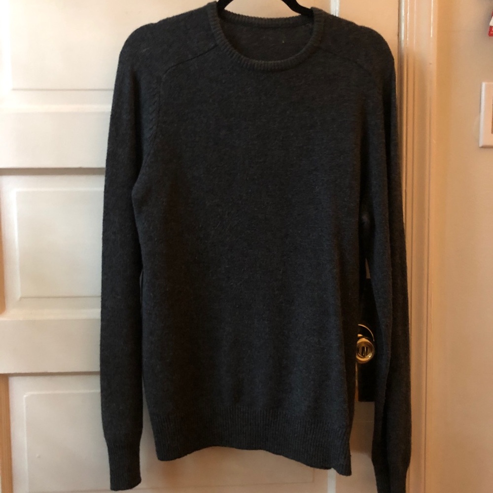 J Crew 100% Wool Dark Grey Sweater Large